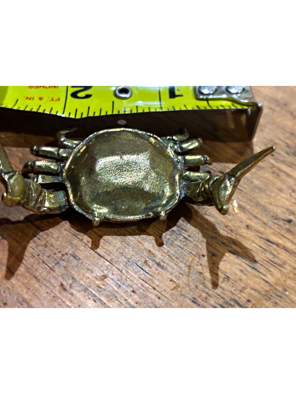 Gold metallic metal crab figurine decorative collectible animal sculpture